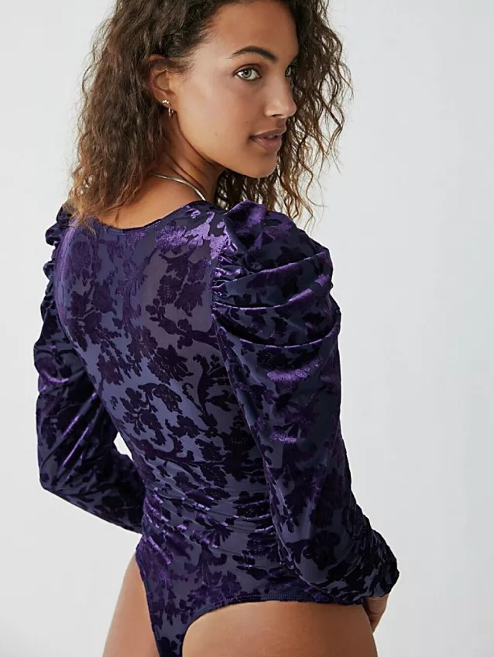 Free People Magic Hour Velvet Bodysuit Nwt